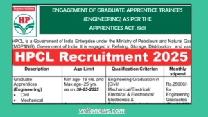 HPCL Apprentice Recruitment 2025: